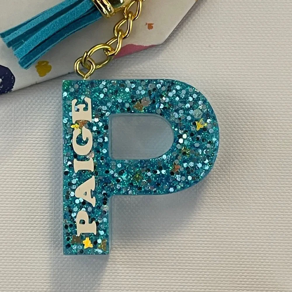 Paige Glitter Resin Keychain‎